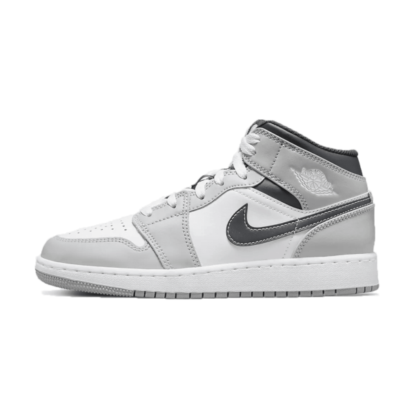 Jordan1 Mid GS 'Light Smoke Grey'