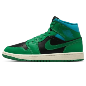 Jordan1 Mid Wmns 'Lucky Green Aquatone'