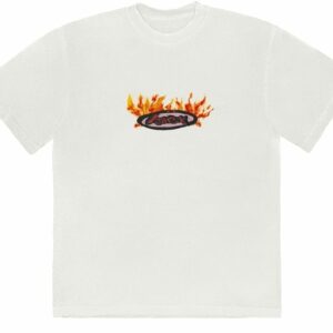 TRAVIS SCOTT CJ FOR FRAGMENT FLAME T-SHIRT CREAM