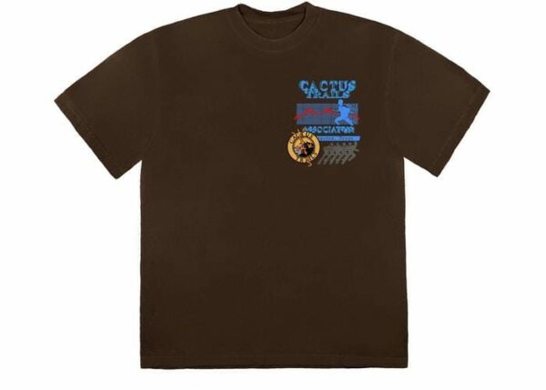 TRAVIS SCOTT CJ TRAILS ASSN T-SHIRT BROWN