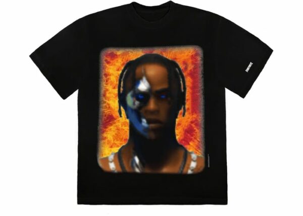 TRAVIS SCOTT T-3500 PORTRAIT T-SHIRT BLACK