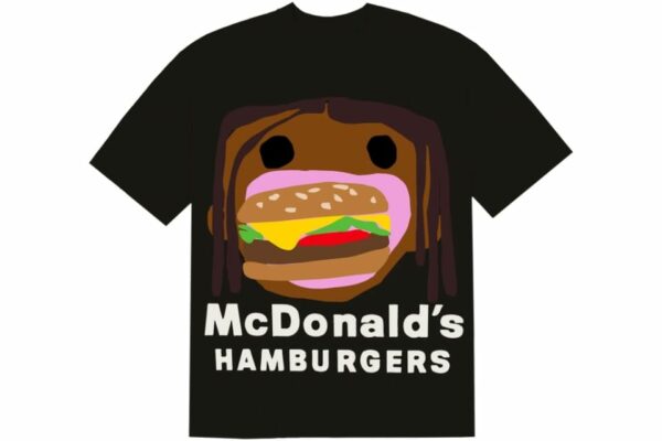 TRAVIS SCOTT X CPFM 4 CJ BURGER MOUTH T-SHIRT BLACK