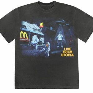 TRAVIS SCOTT X MCDONALDS LIVE FROM UTOPIA T-SHIRT BLACK