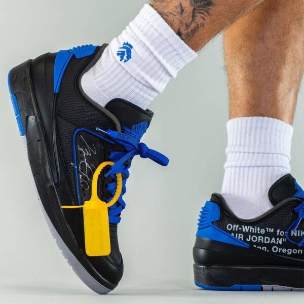 Off White Jordan 2 Retro Low SP 'Black Varsity Royal'