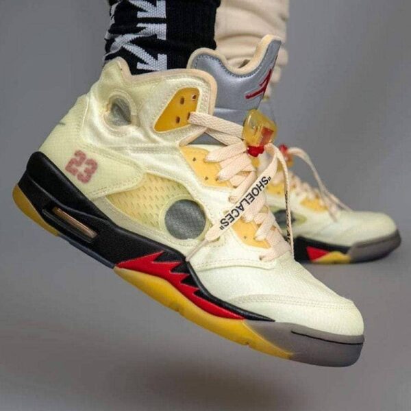 Off White Air Jordan 5  'Sail'